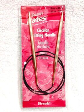 Susan Bates Circular Stainless Knitting Needles US 6 mm 10" Flexible